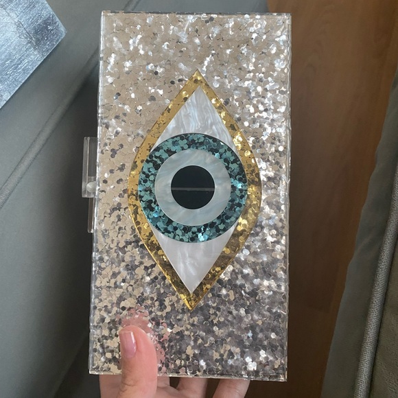Evil Eye Acrylic Handbag/Clutch/Crossbody - Picture 2 of 13